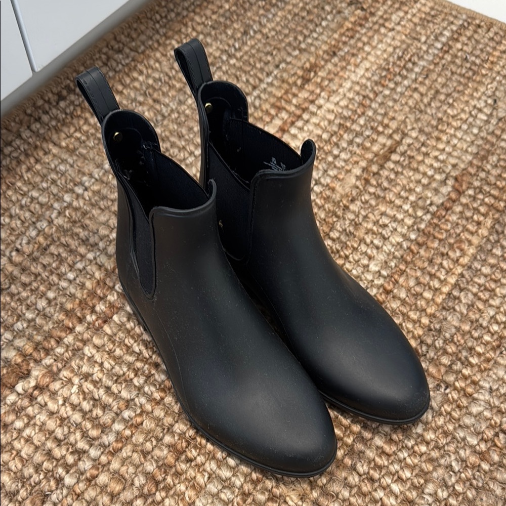 🌾 Sam Edelman Black Rubber Rain Boots Size 7